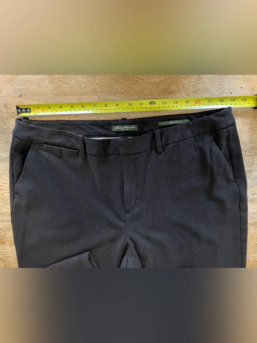 Eddie Bauer Mercer Fit Black Trouser Dress Pants